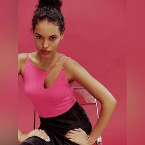 Reformation Royal Knit Tank Hot Pink - Size S